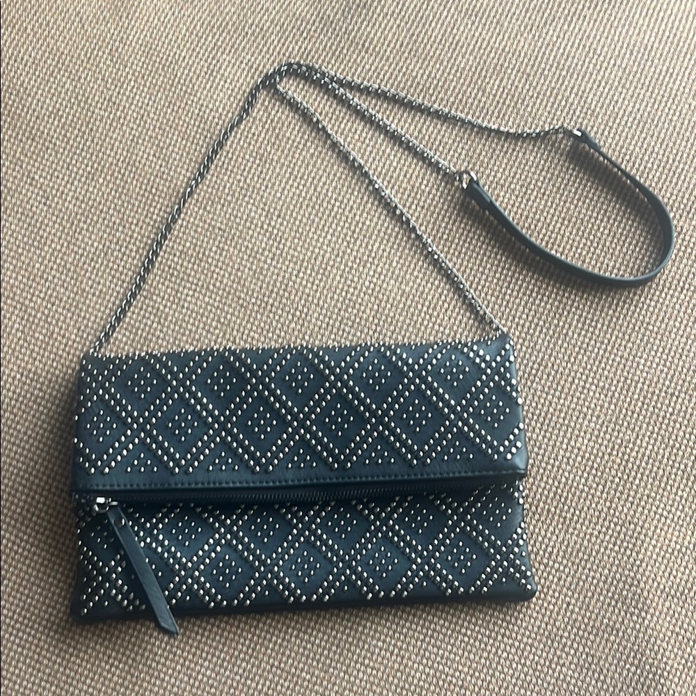 Antik Kraft Black Studded Clutch Bag